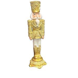 Regency International Gold Nutcracker 13” Opulent Luxury Christmas Decor Resin